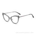 Nice Shape Cat Eye Acetate Combined Metal Eyewear For Women